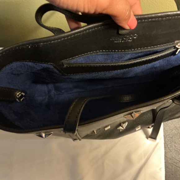 Jimmy Choo Calfskin Sasha Mini Star & Square Studded Tote - Picture 6 of 9